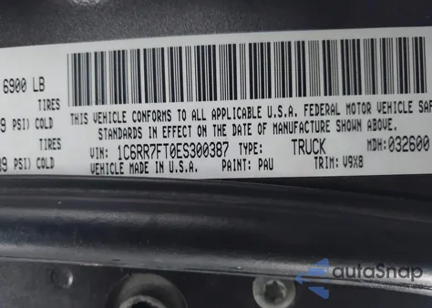 2014 Ram 1500 Express z USA, uszkodzony, nr VIN 1C6RR7FT0ES300387